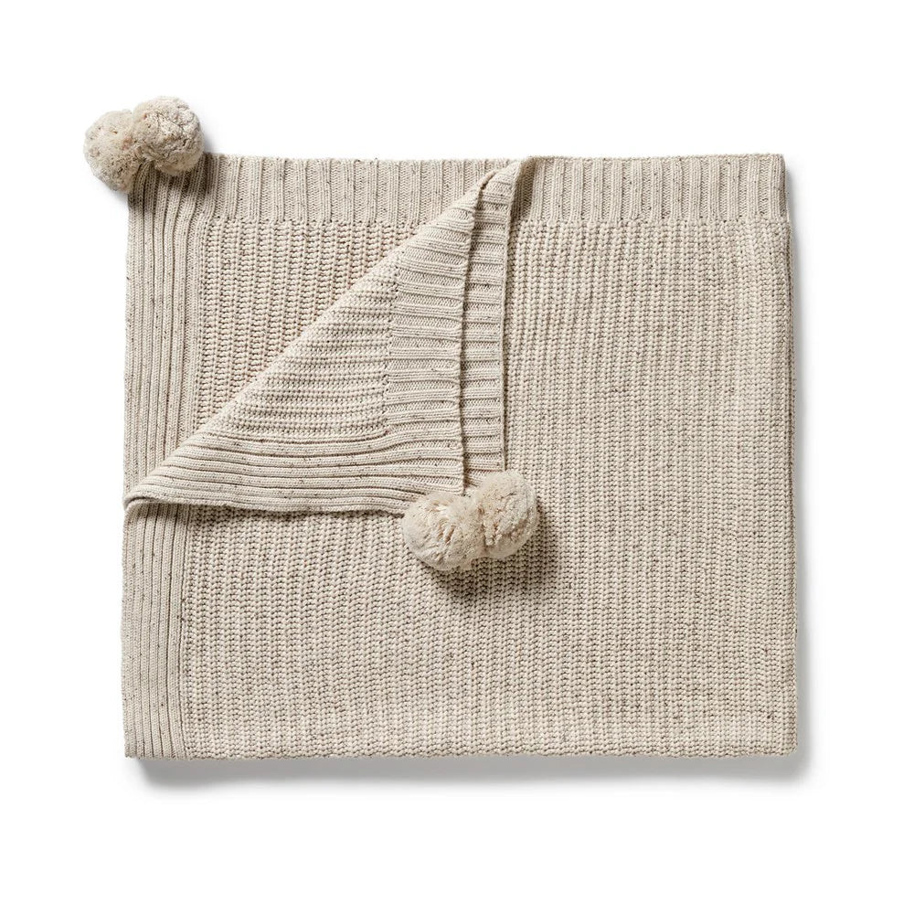 Wilson & Frenchy Cookie and Cream Organic Knitted Blanket