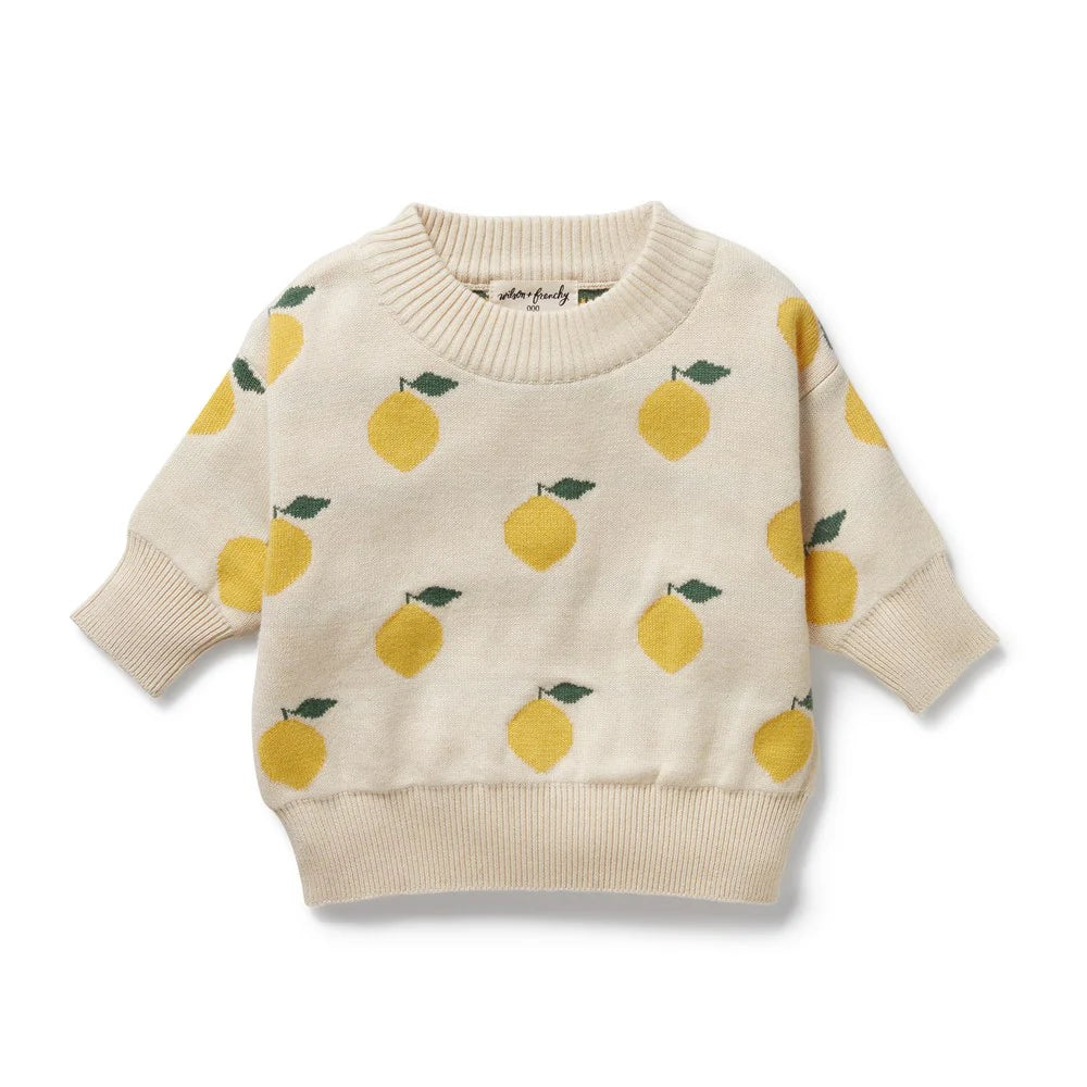 Wilson & Frenchy Lemony Organic Knitted Jacquard Jumper