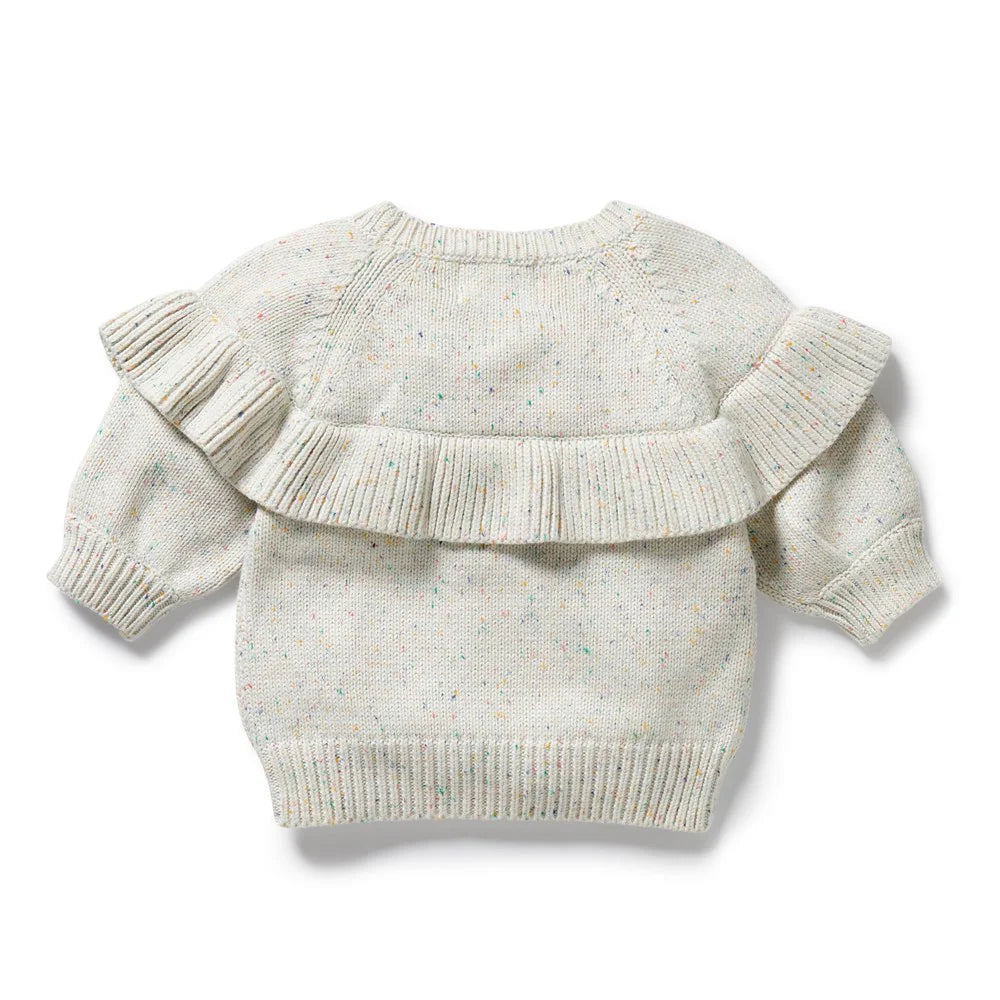 Wilson & Frenchy Hundreds and Thousands Organic Knitted Ruffle Jumper