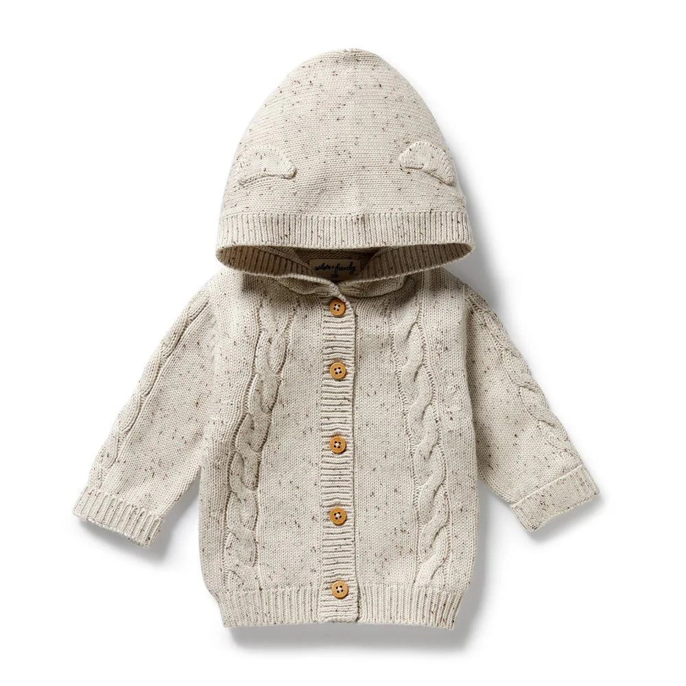 Wilson & Frenchy Cookie and Cream Organic Knitted Cable Jacket