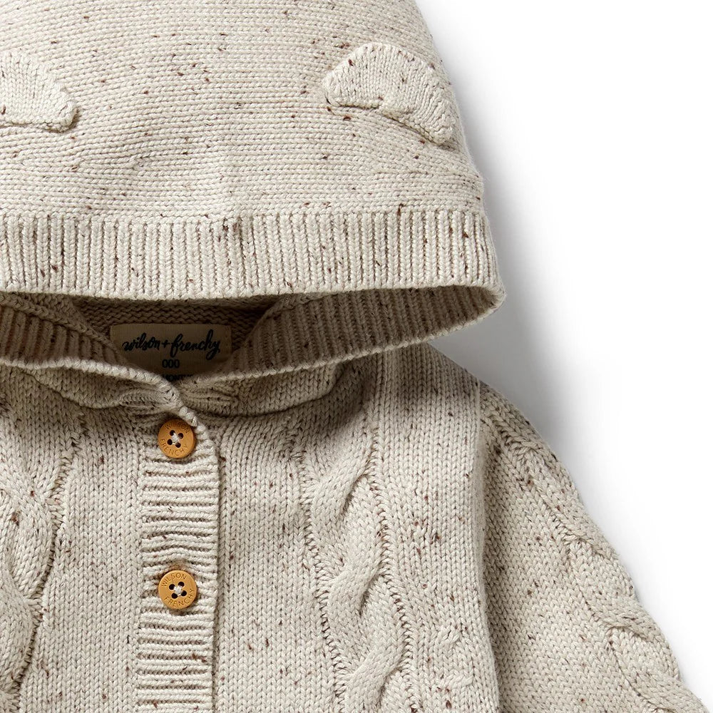 Wilson & Frenchy Cookie and Cream Organic Knitted Cable Jacket