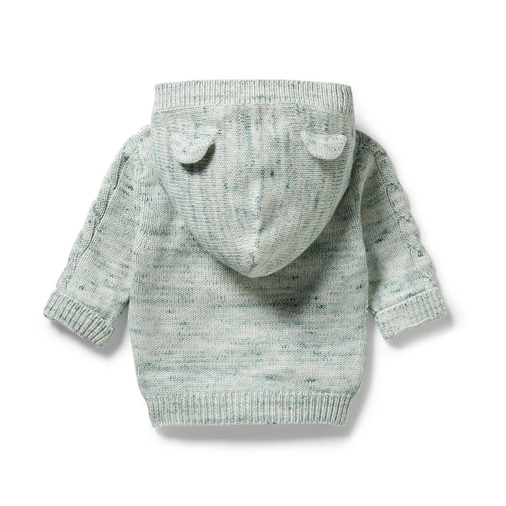 Wilson & Frenchy Moss Speckle Organic Knitted Cable Jacket
