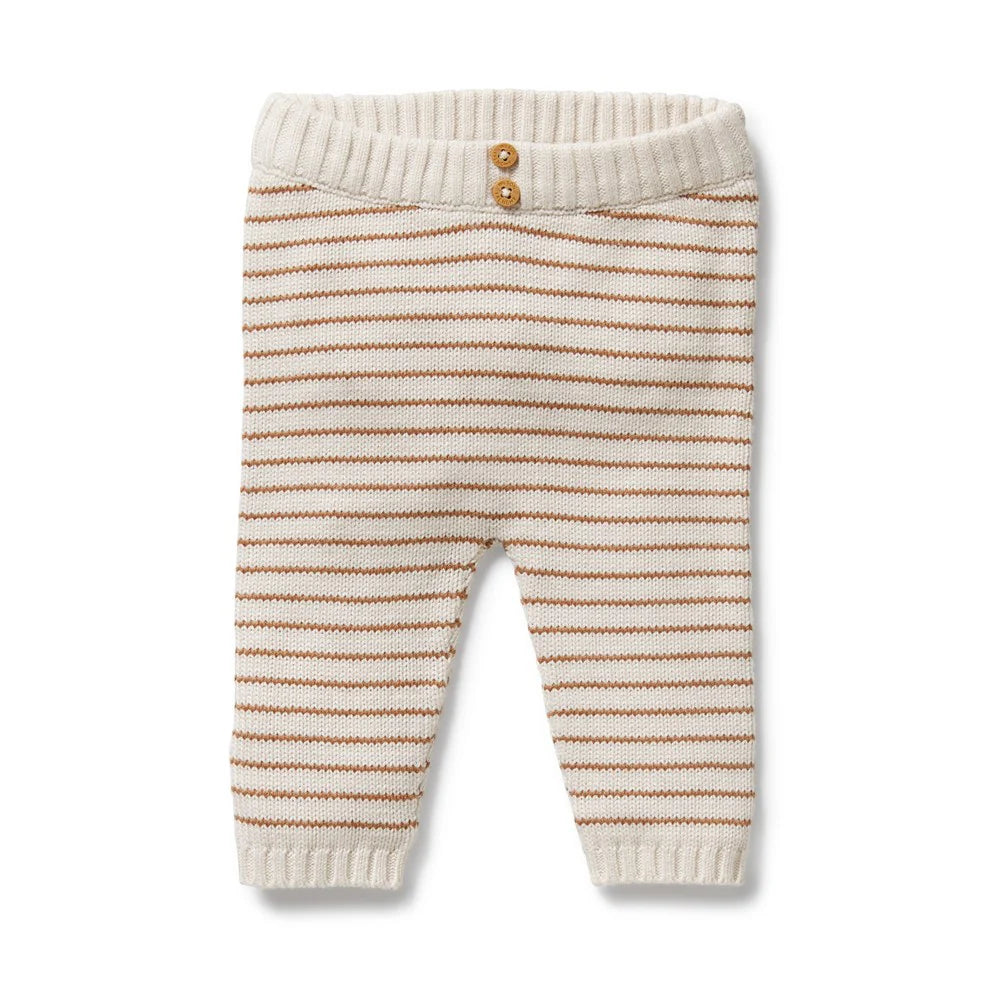 Wilson & Frenchy Cinnamon Stripe Organic Knitted Legging