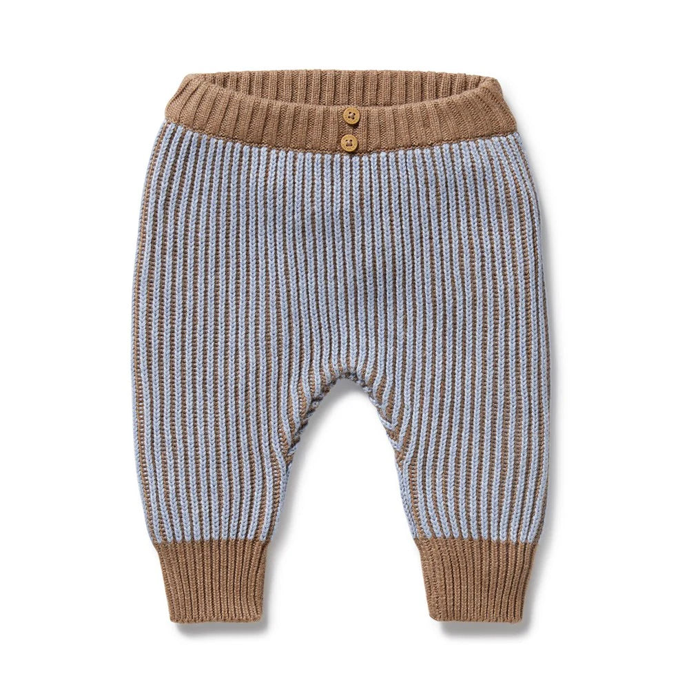 Wilson & Frenchy Coco Blue Speckle Organic Knitted Legging