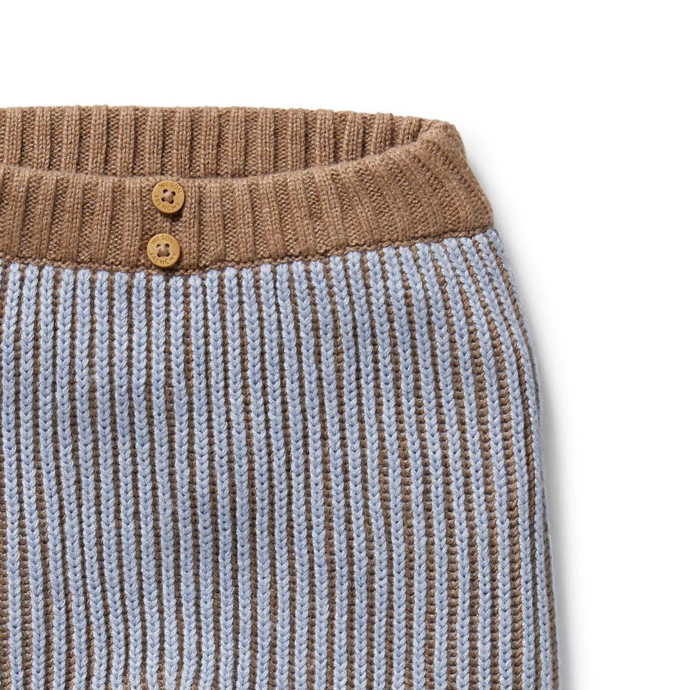 Wilson & Frenchy Coco Blue Speckle Organic Knitted Legging