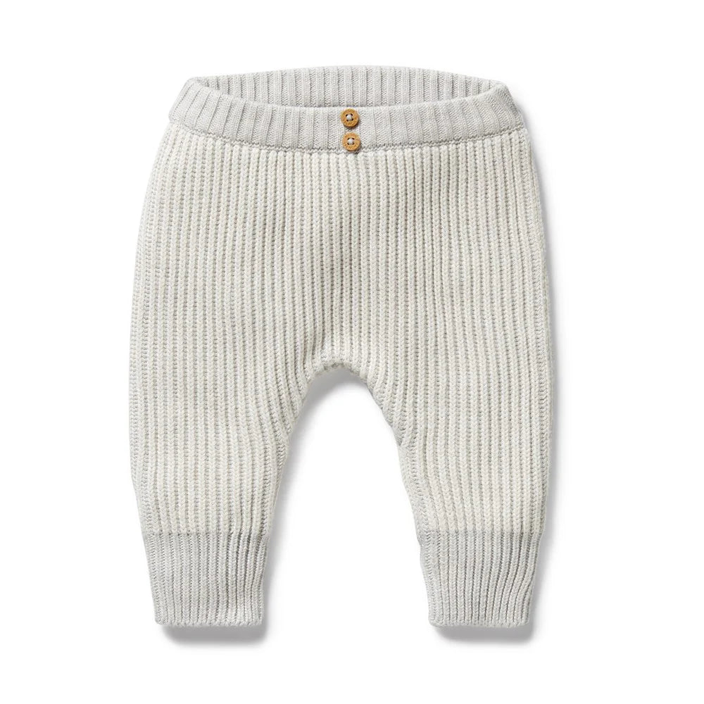 Wilson & Frenchy Grey Melange and Oatmeal Organic Knitted Legging