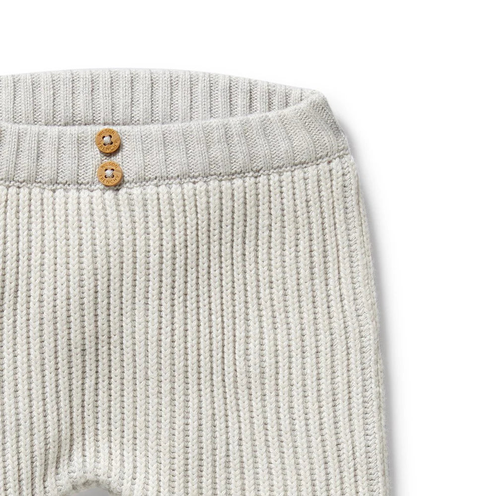 Wilson & Frenchy Grey Melange and Oatmeal Organic Knitted Legging
