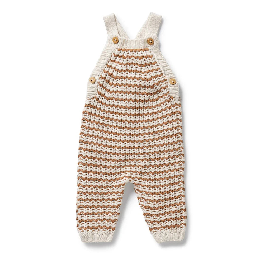 Wilson & Frenchy Cinnamon Stripe Organic Knitted Overall
