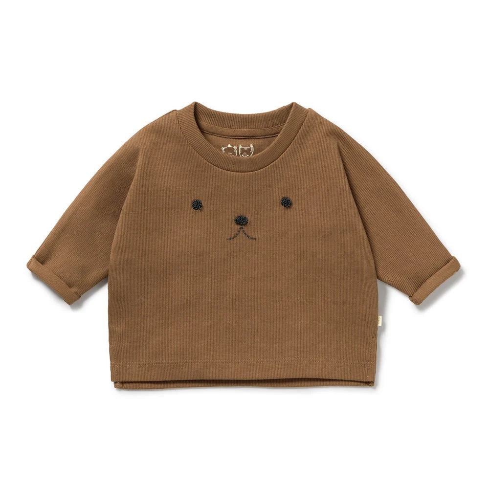 Wilson & Frenchy Nutmeg Organic Rib Long Sleeved Top