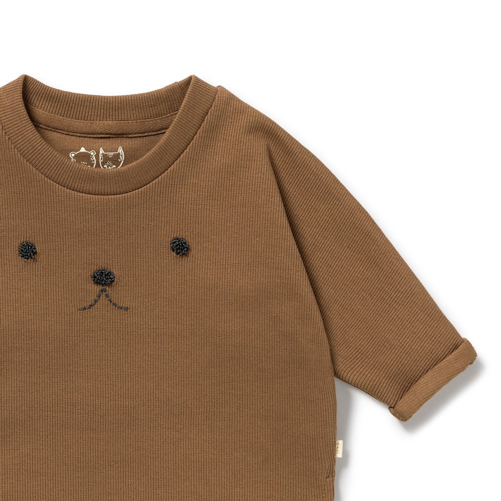 Wilson & Frenchy Nutmeg Organic Rib Long Sleeved Top