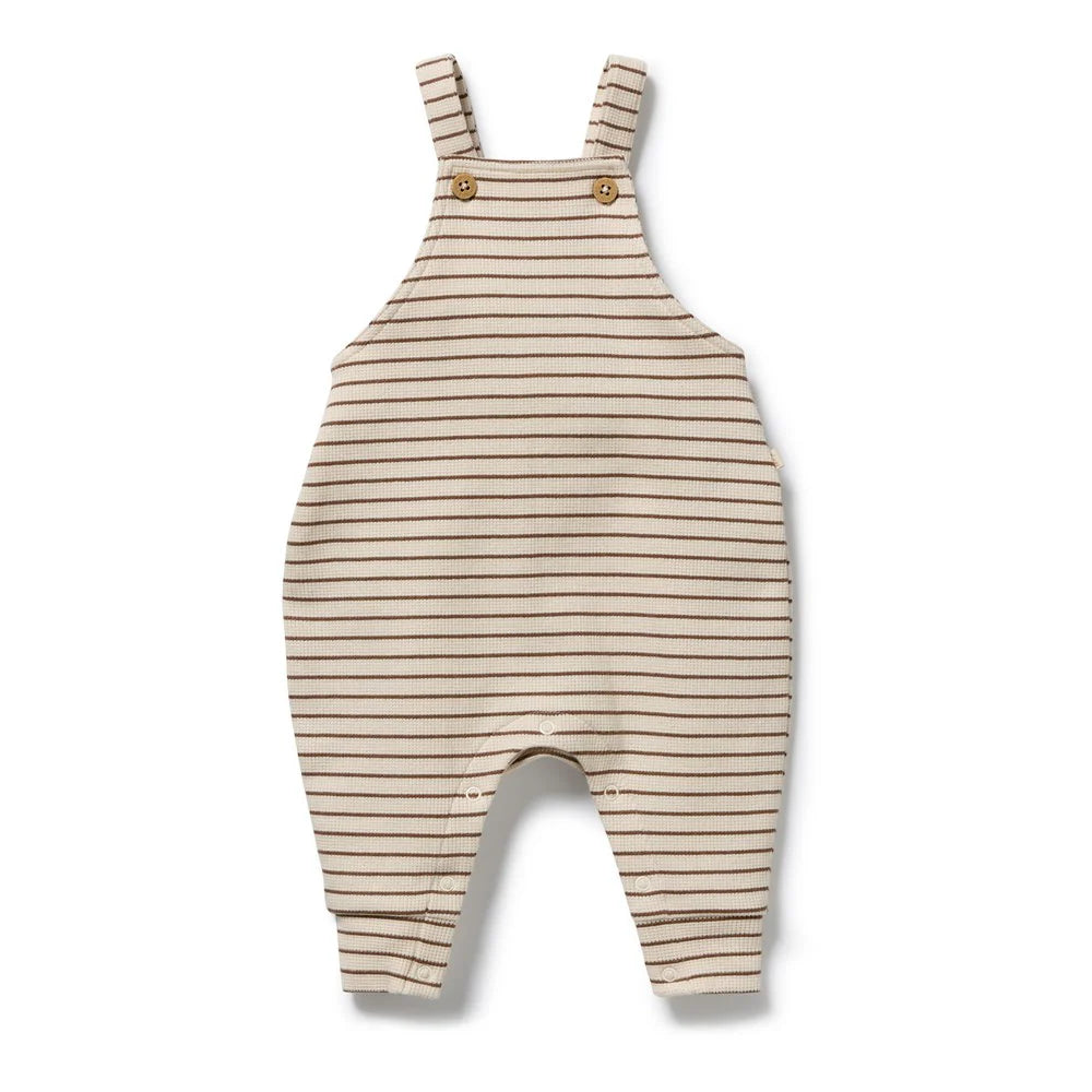 Wilson & Frenchy Nutmeg Stripe Organic Waffle Overall