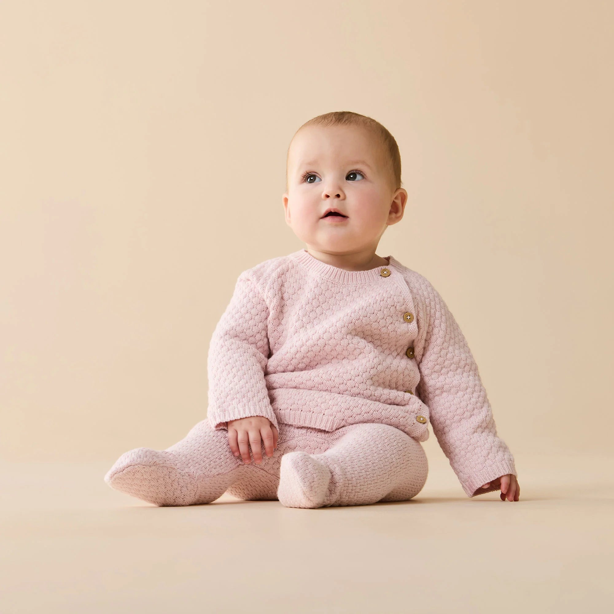 Wilson & Frenchy Marshmellow Organic Knitted bubble Kimono Cardigan