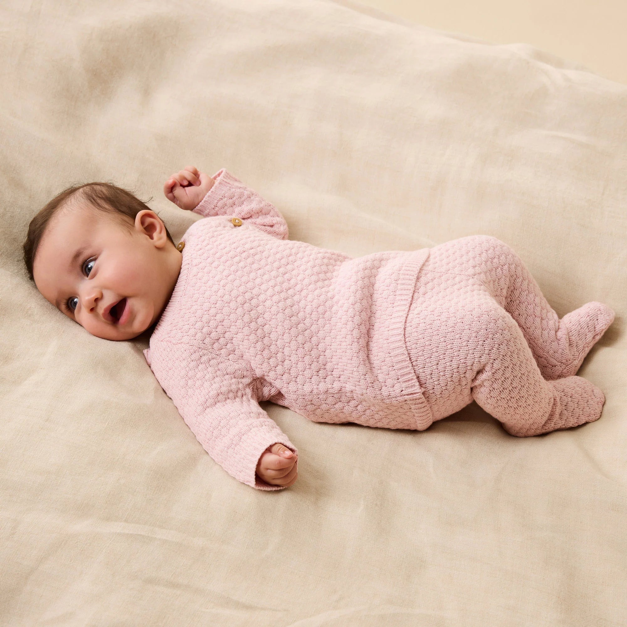 Wilson & Frenchy Marshmellow Organic Knitted Bauble Legging with Feet