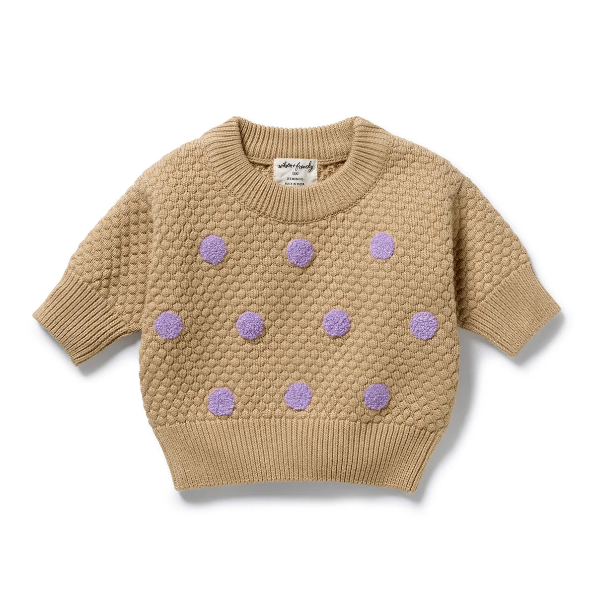 Wilson & Frenchy Oat & Mulberry Organic Knitted Bauble Jumper