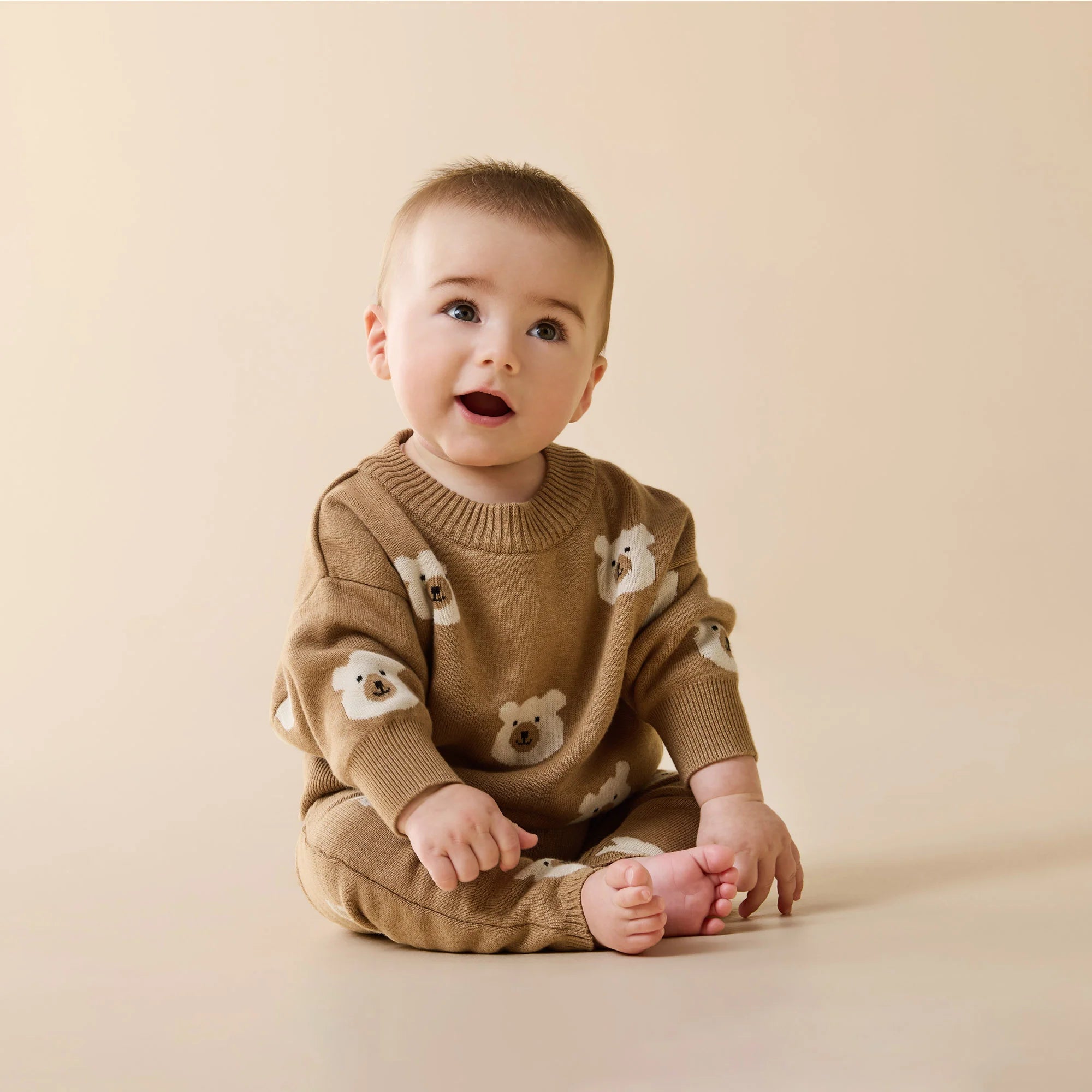 Wilson & Frenchy Beary Cute Organic Knitted Jacquard Legging