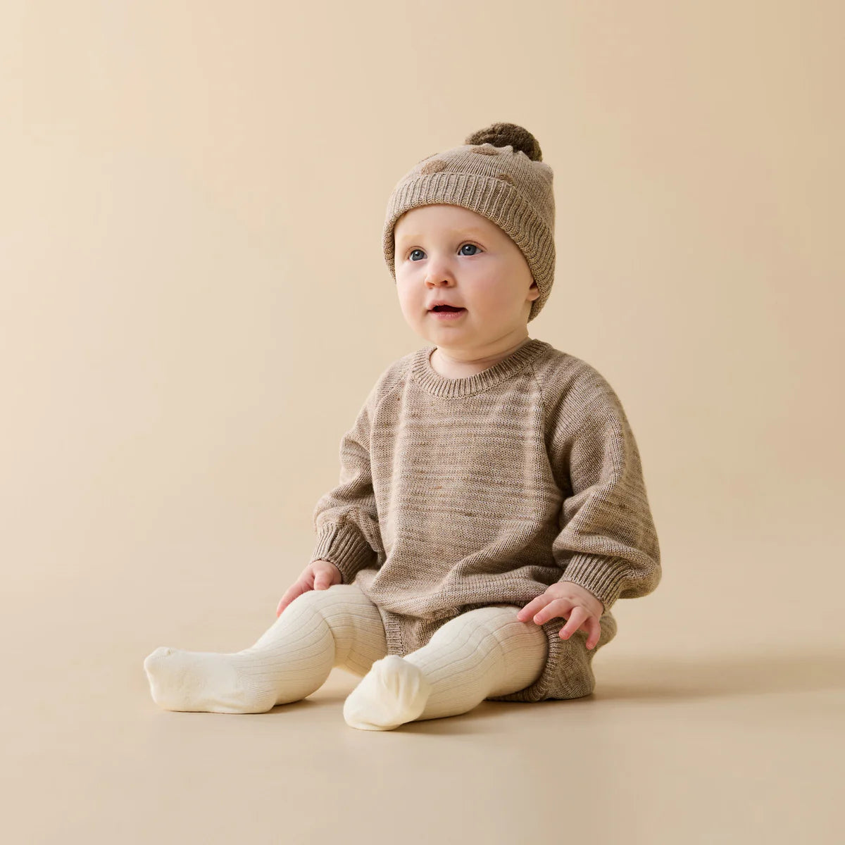 Wilson & Frenchy Sandstone Organic Knitted Bodysuit