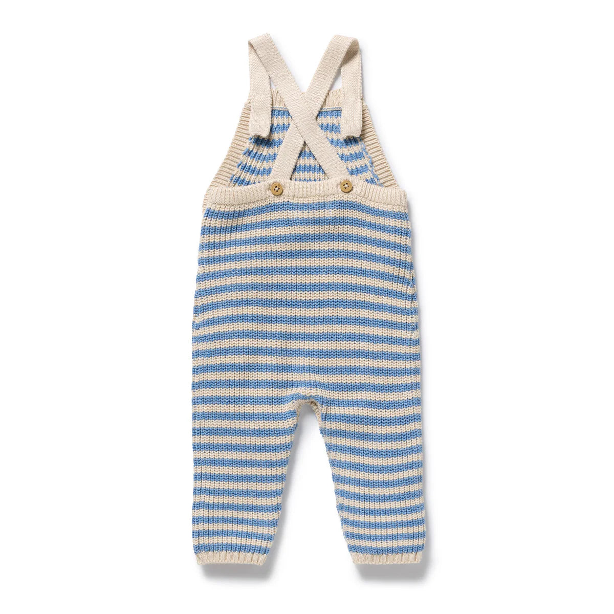 Wilson & Frenchy Frosted Blue Organic Stripe Knitted Overall