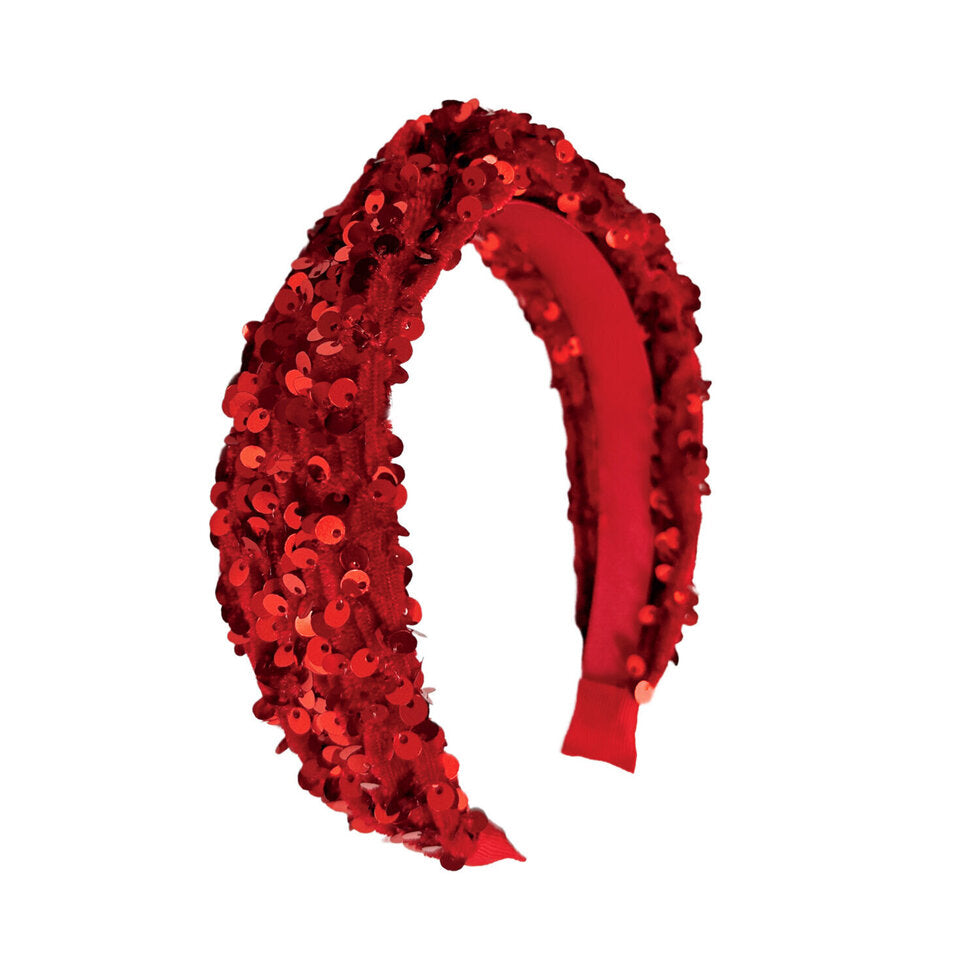 Rockahula Kids Sequin Velvet Headband Red