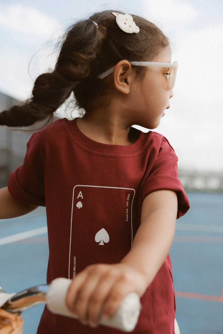 Zada Sol Wander Tee – Burgundy