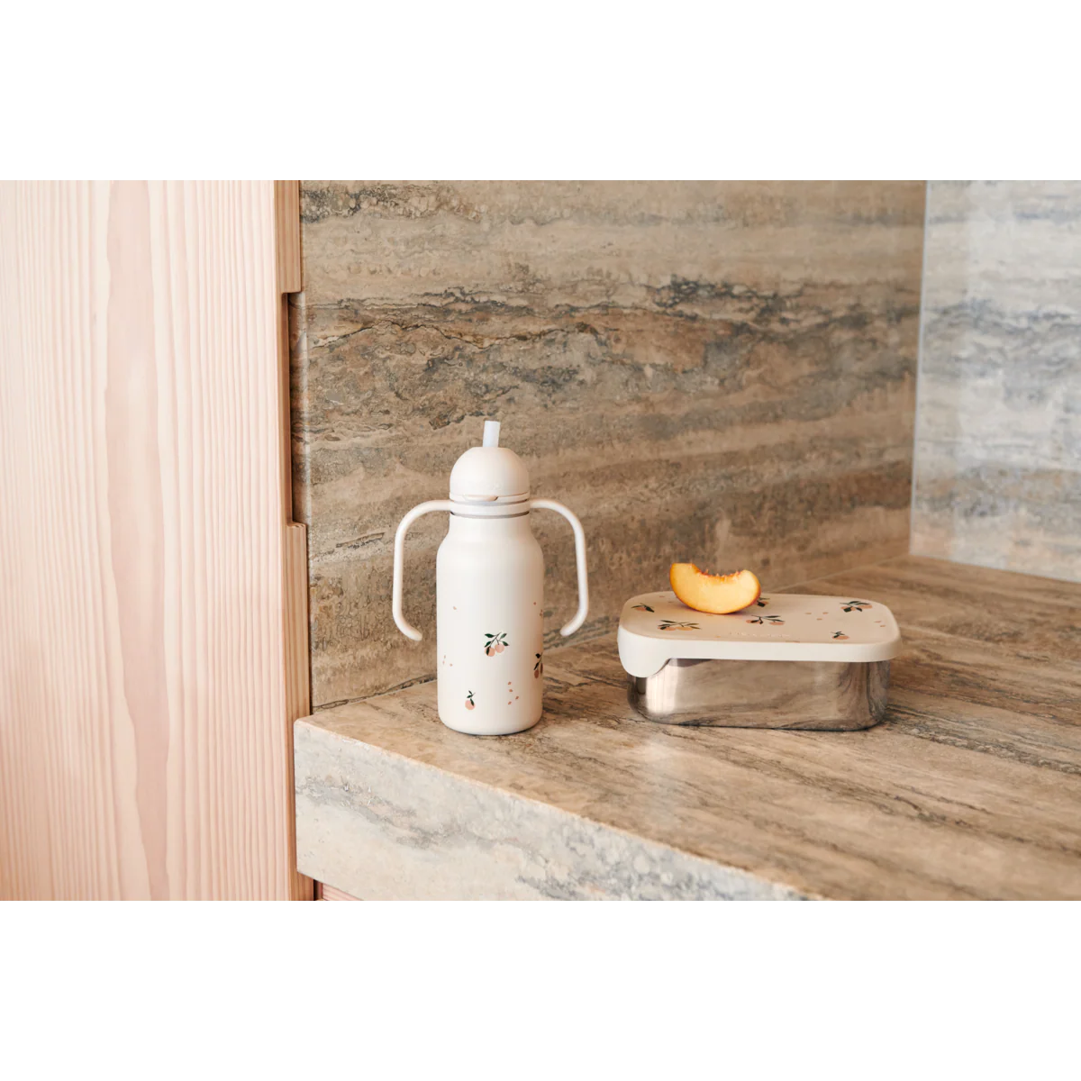 Liewood Arthur Printed Lunchbox Peach / Sea Shell Mix