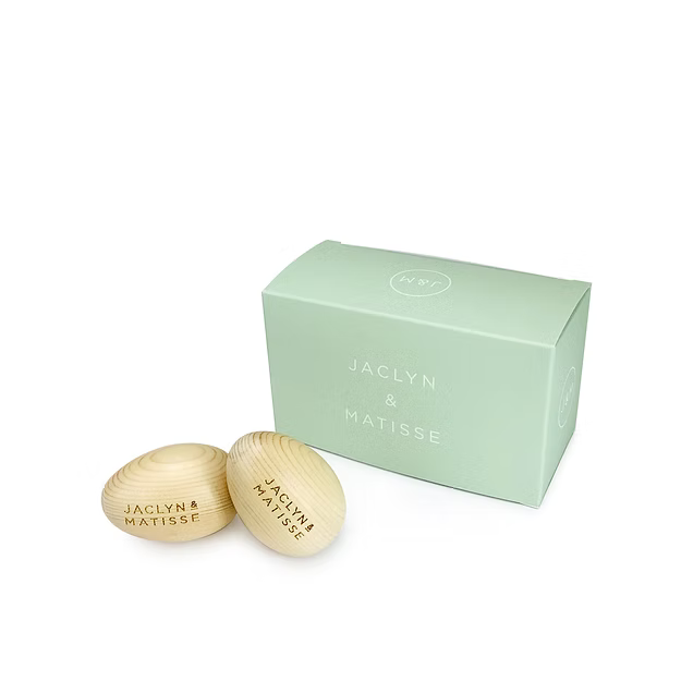 Jaclyn & Matisse Wooden Egg Shaker Pair