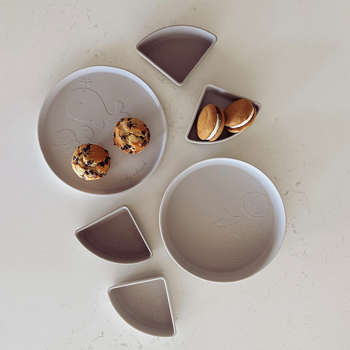 Baby by Beach Multi-Use Divider Tableware Set - Warm Sand