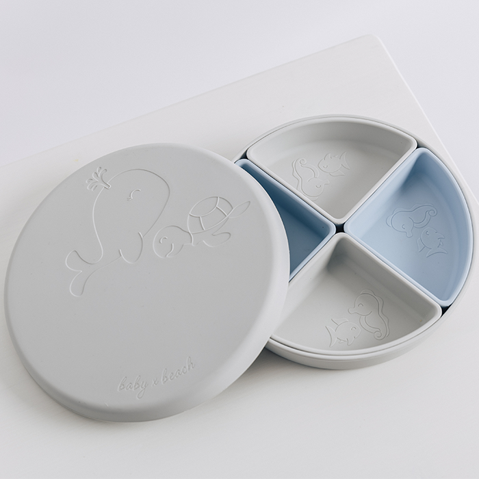 Baby by Beach Multi-Use Divider Tableware Set - Misty Sky