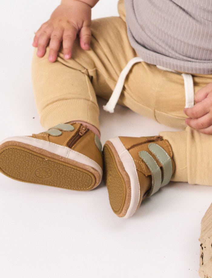 Pretty Brave Baby Hi-Top Tan/Sage