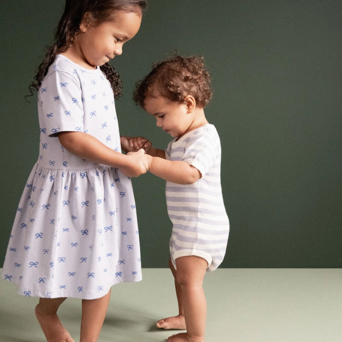 Nature Baby Ren Bodysuit- Zen Blue Sea Stripe