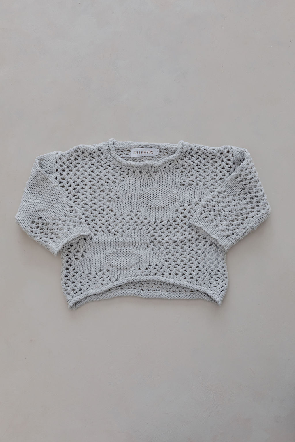 Belle & Sun Crochet Pullover - Cloud