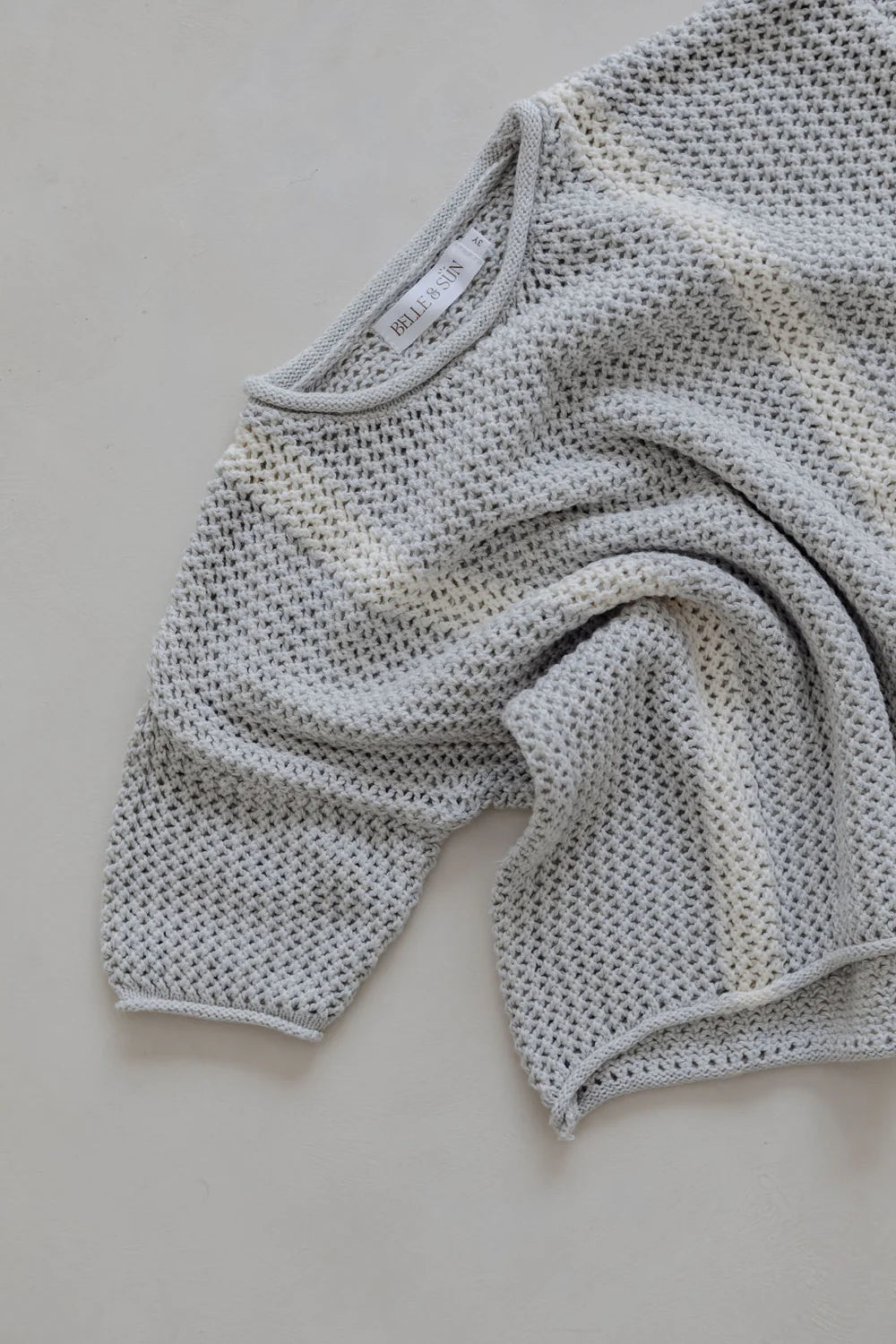 Belle & Sun Crochet Tee - Cloud