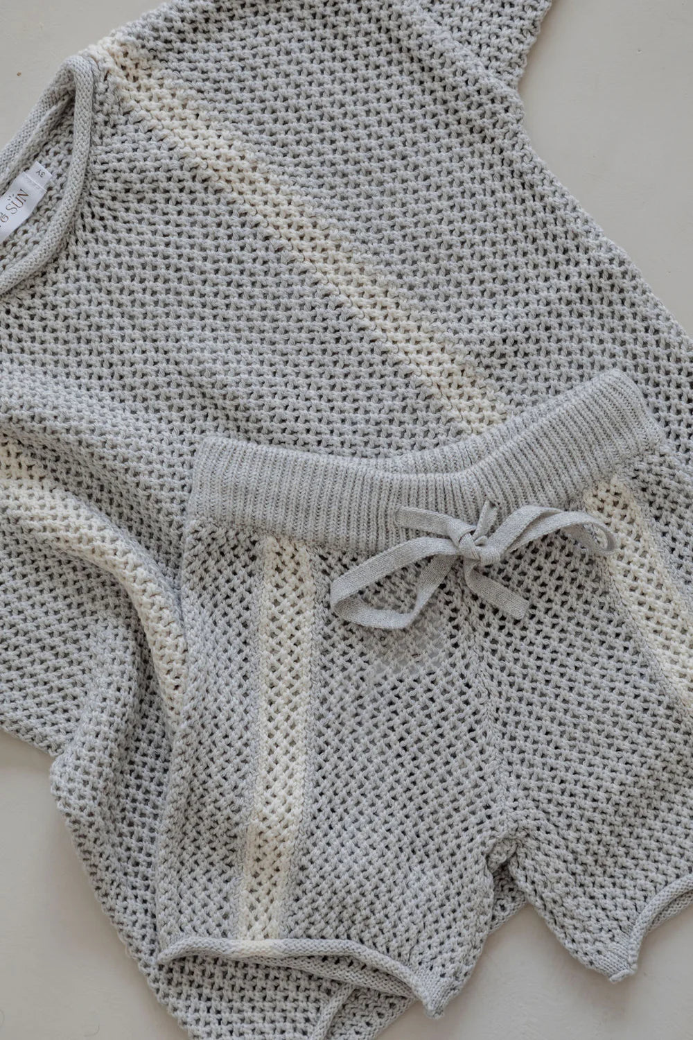 Belle & Sun Crochet Shorts - Cloud