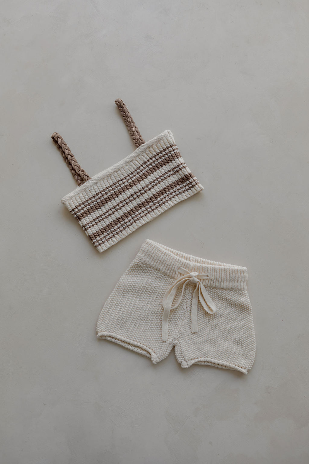 Belle & Sun Braid Crop Top - Cedar Stripe