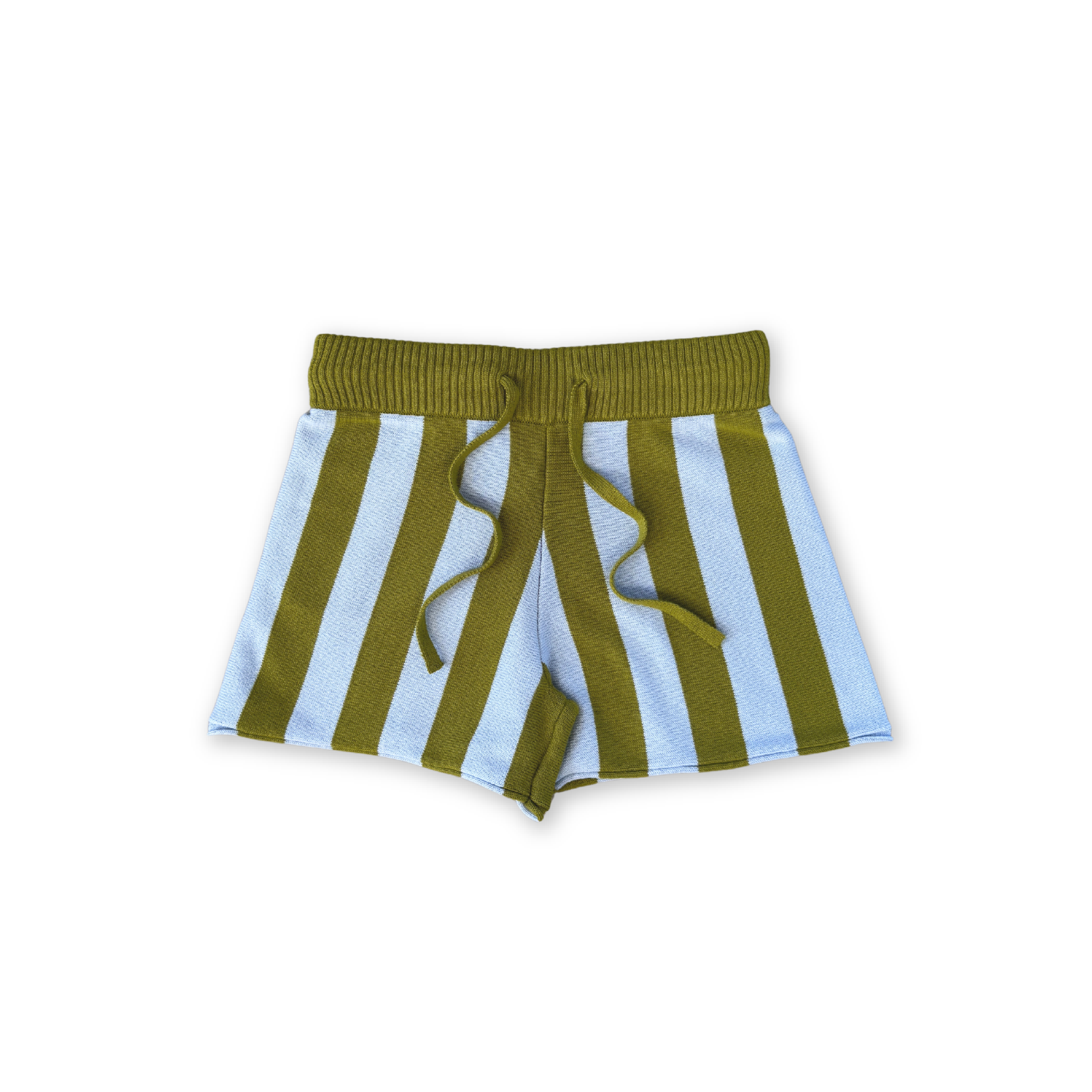 Grown Organic Vertical Stripe Knit Shorts - Ocean & Leaf