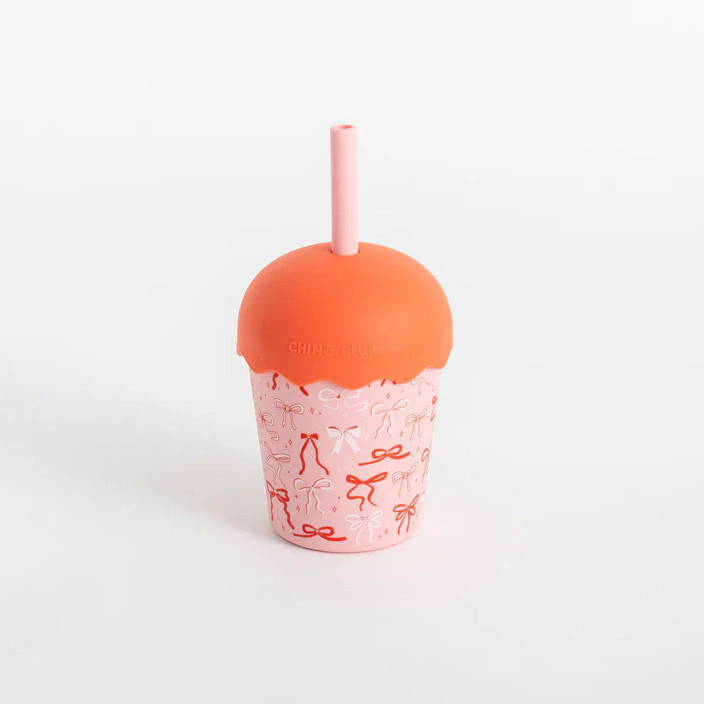 Chino Club Bows Mini Smoothie Cup & Straw 200mll