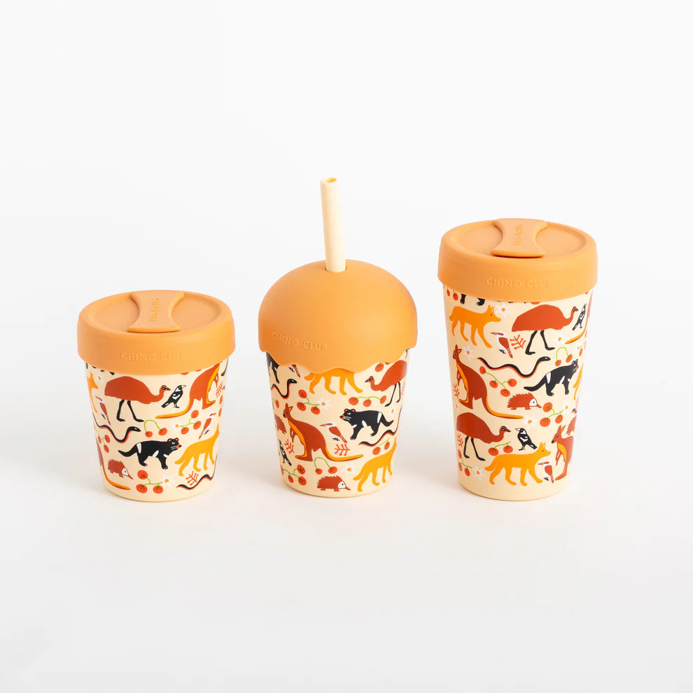 Chino Club Aussie Animals Mini Smoothie Cup & Straw 200ml
