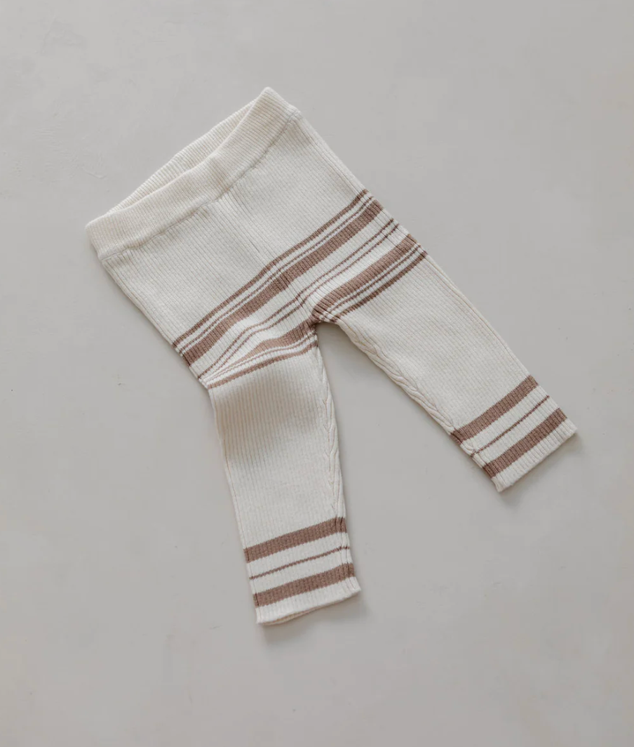 Belle & Sun Leggings- Cedar Stripe