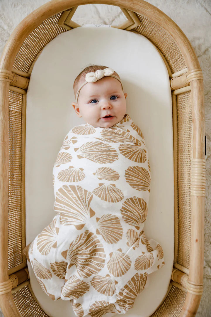 Woven Kids - Cotton & Bamboo Swaddle - Coast
