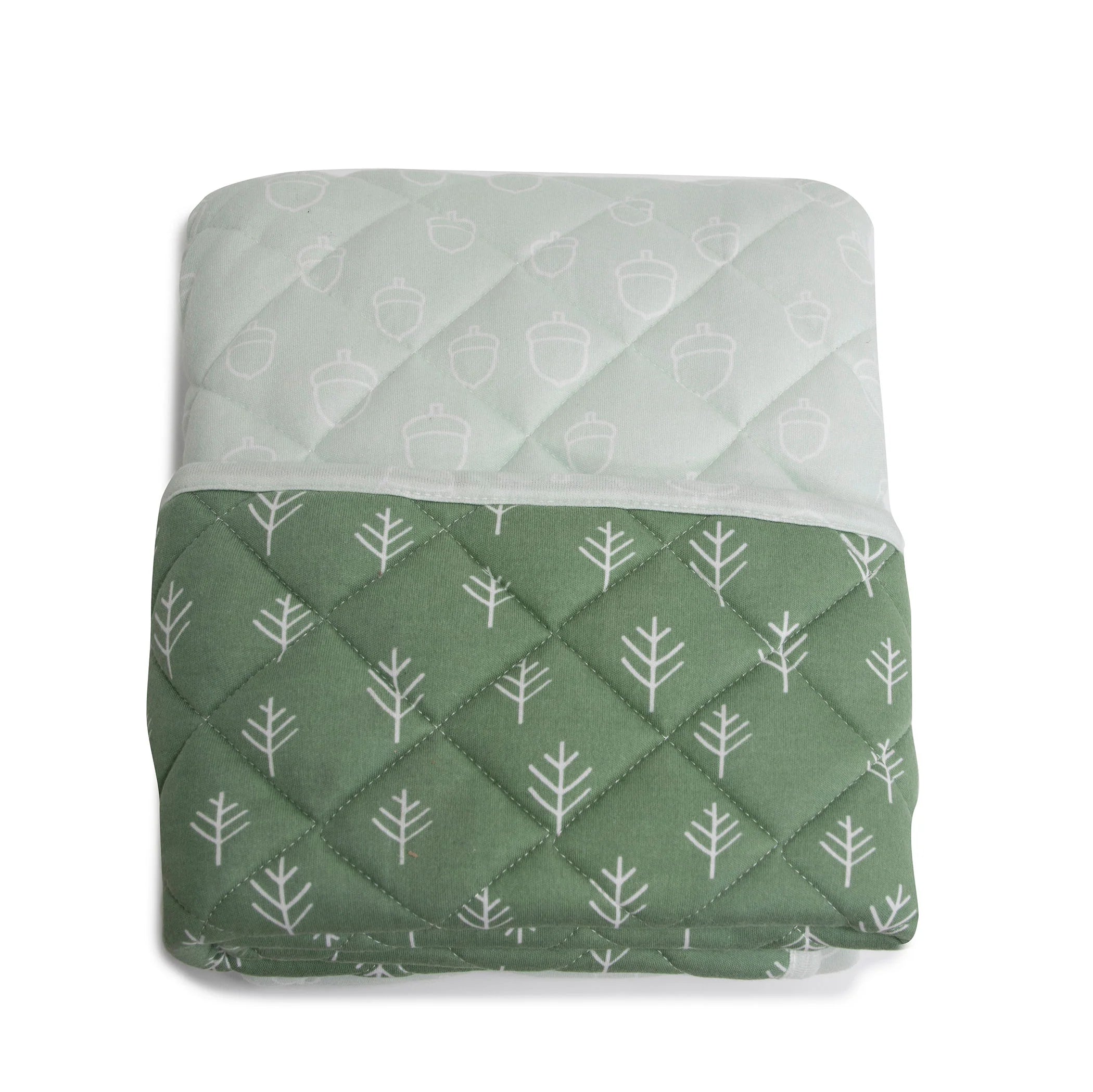 Bubba Blue Nordic Reversible Cot Quilt Avocado/Forest