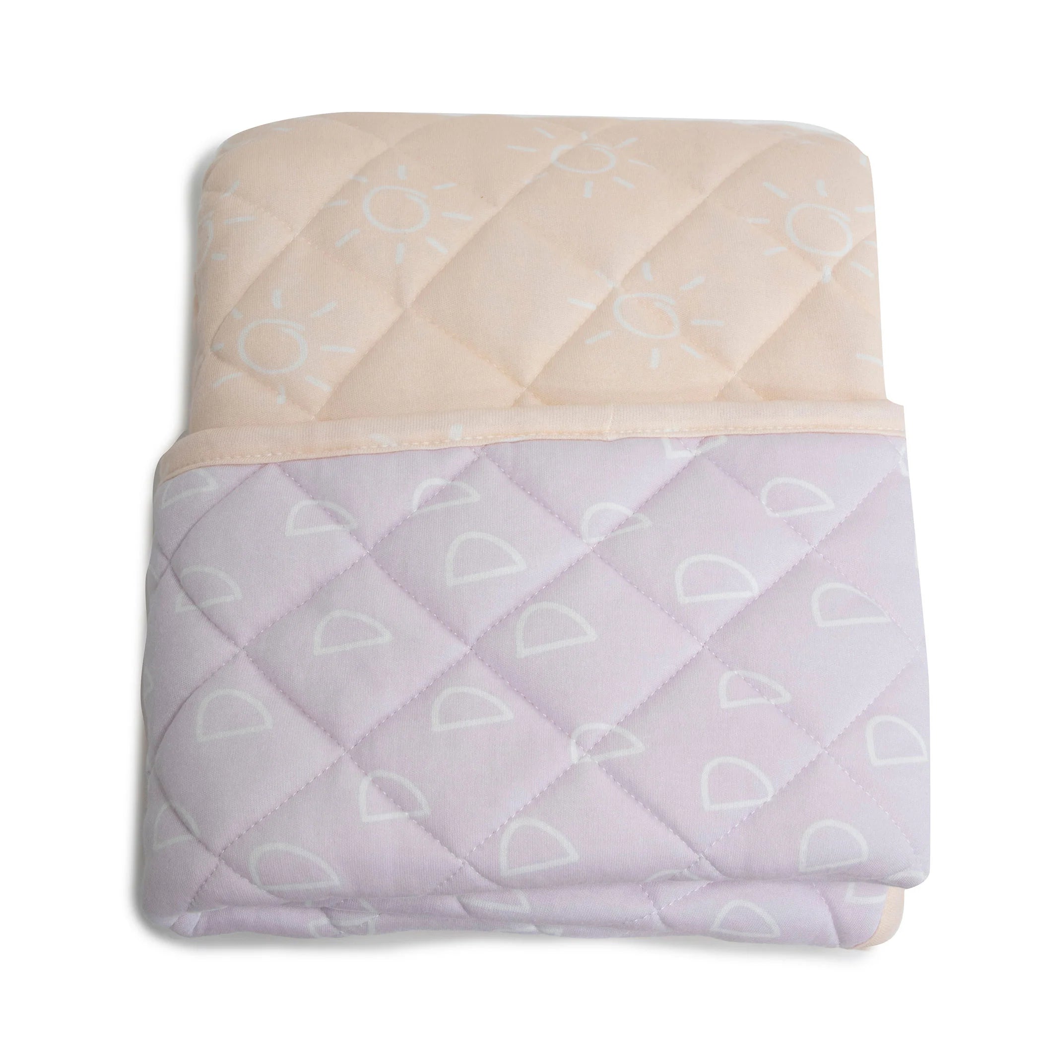 Bubba Blue Nordic Reversible Cot Quilt Peach/Lilac