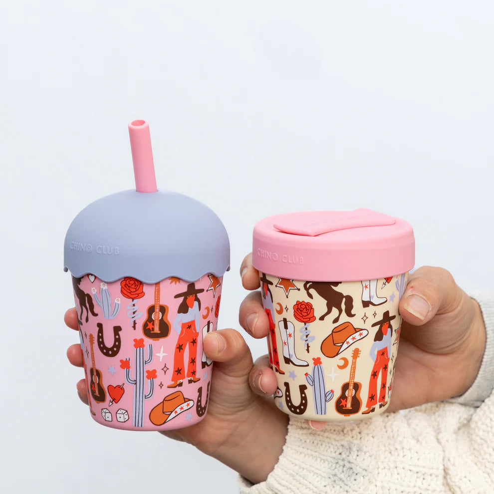 Chino Club Cowgirl Mini Smoothie Cup & Straw 200ml