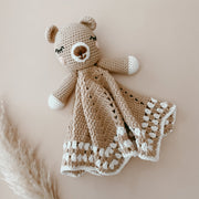 Blossom & Pear Heirloom Crochet Lovey Comforter - Bear
