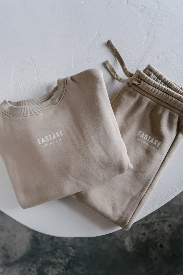 Eastaxe Crew Neck Jumper - Light Taupe