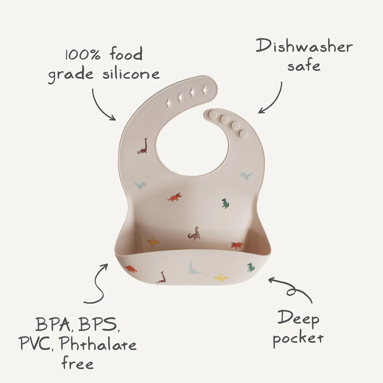 Mushie Silicone Bib - Rainbow
