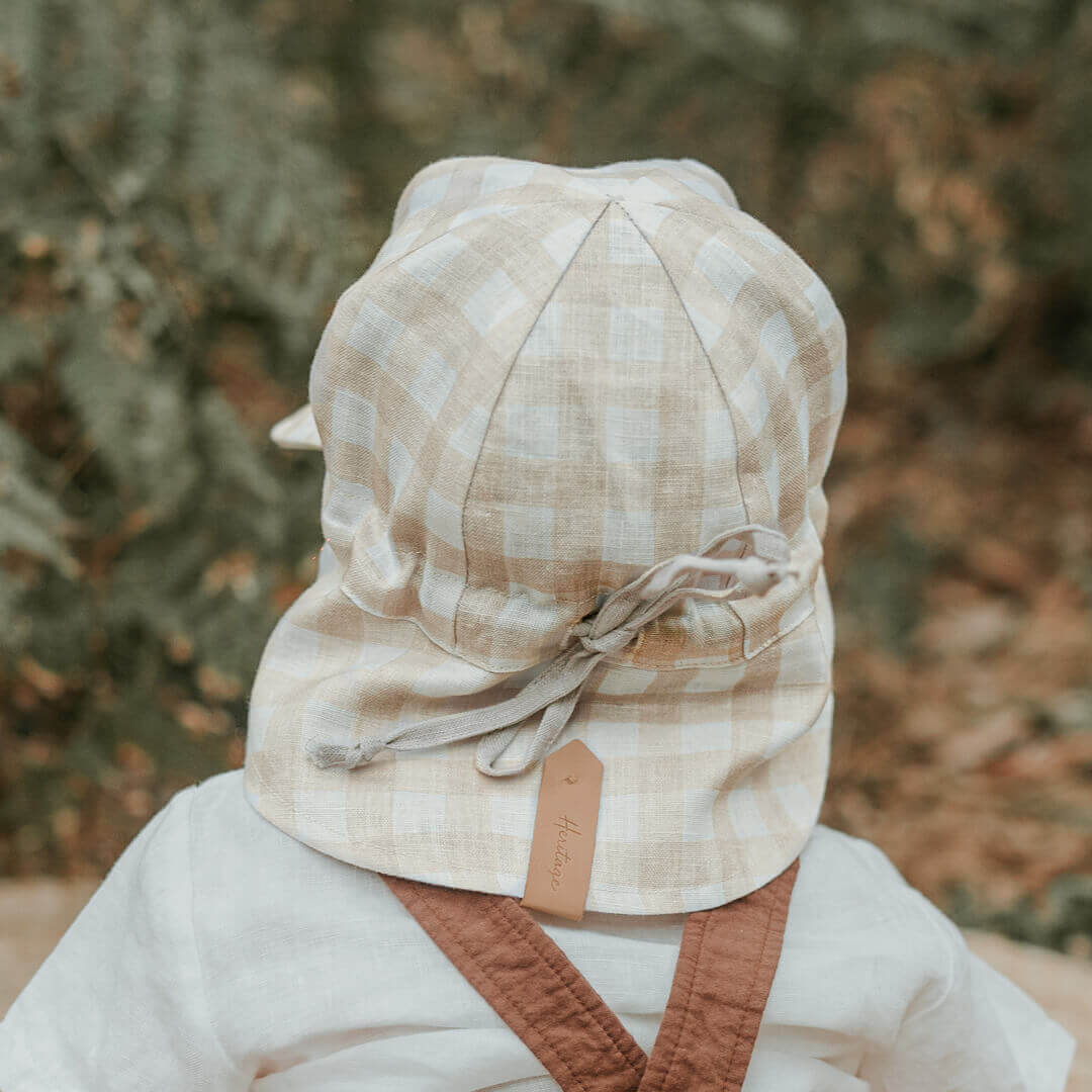 Bedhead Hats 'Lounger' Baby Reversible Flap Sun Hat - Flynn/Flax