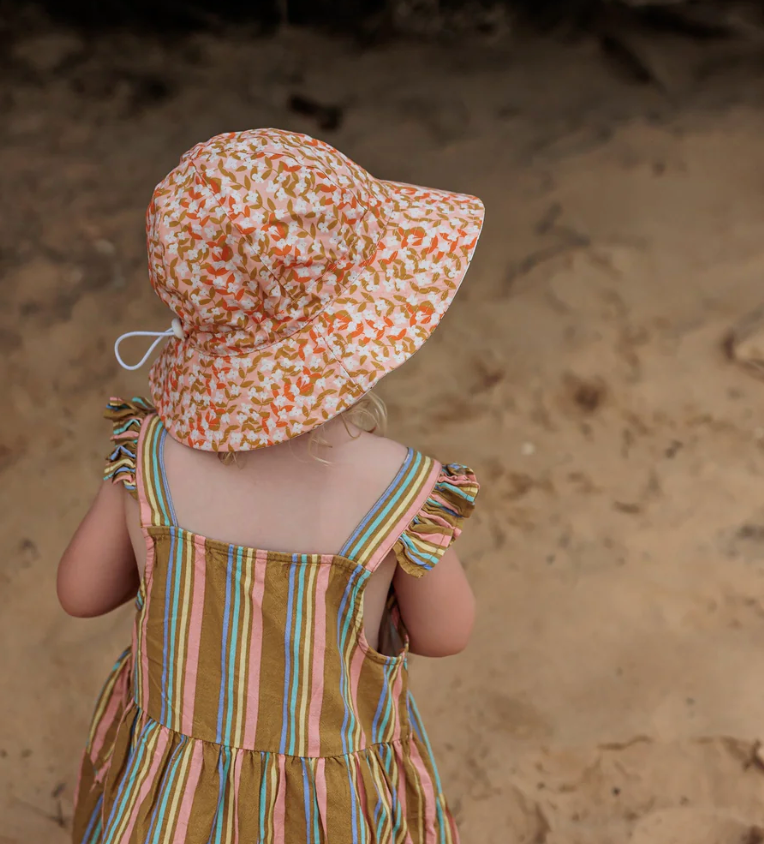 Acorn Kids Flower Vines Wide Brim Sunhat