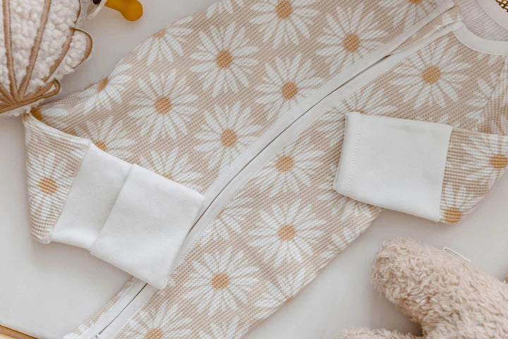 Woven Kids Fleur Waffle Zip Suit