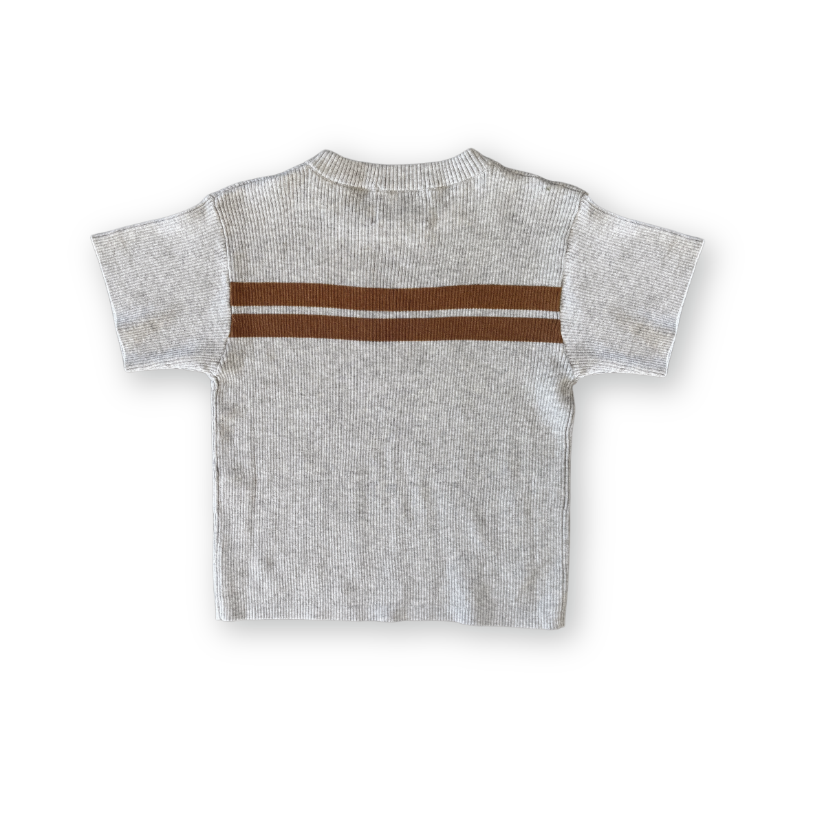Grown Organic Twin Striped Ribbed Knit Tee