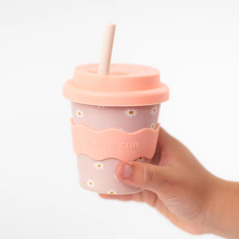 Chino Club Pink Daisy Babychino Cup 4oz