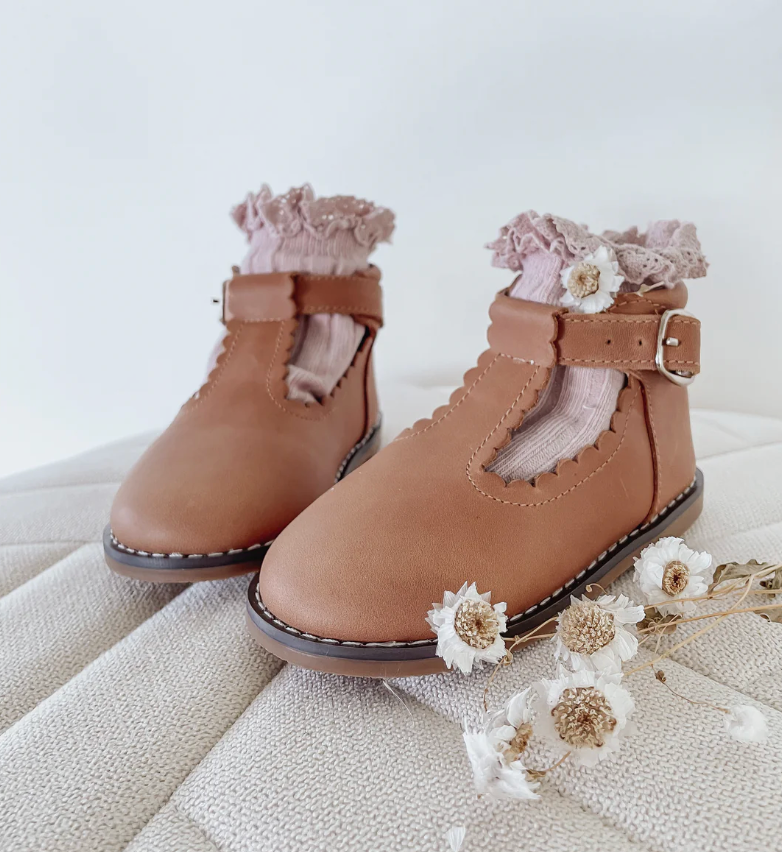 Little MaZoes High Top Tbars - Brown